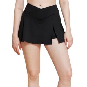 Blogilates Crisscross Slit High Rise Skort Black Size Large Athletic